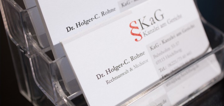 Mitgliedschaften von RA Dr. Rohne, Heidelberg